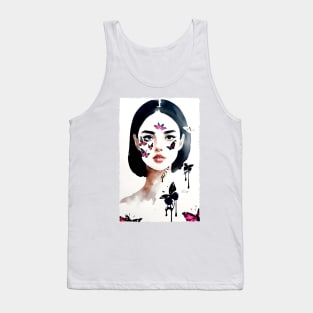 Girl with butterflies #03 Tank Top